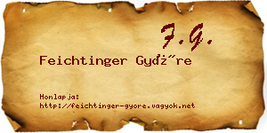 Feichtinger Györe névjegykártya